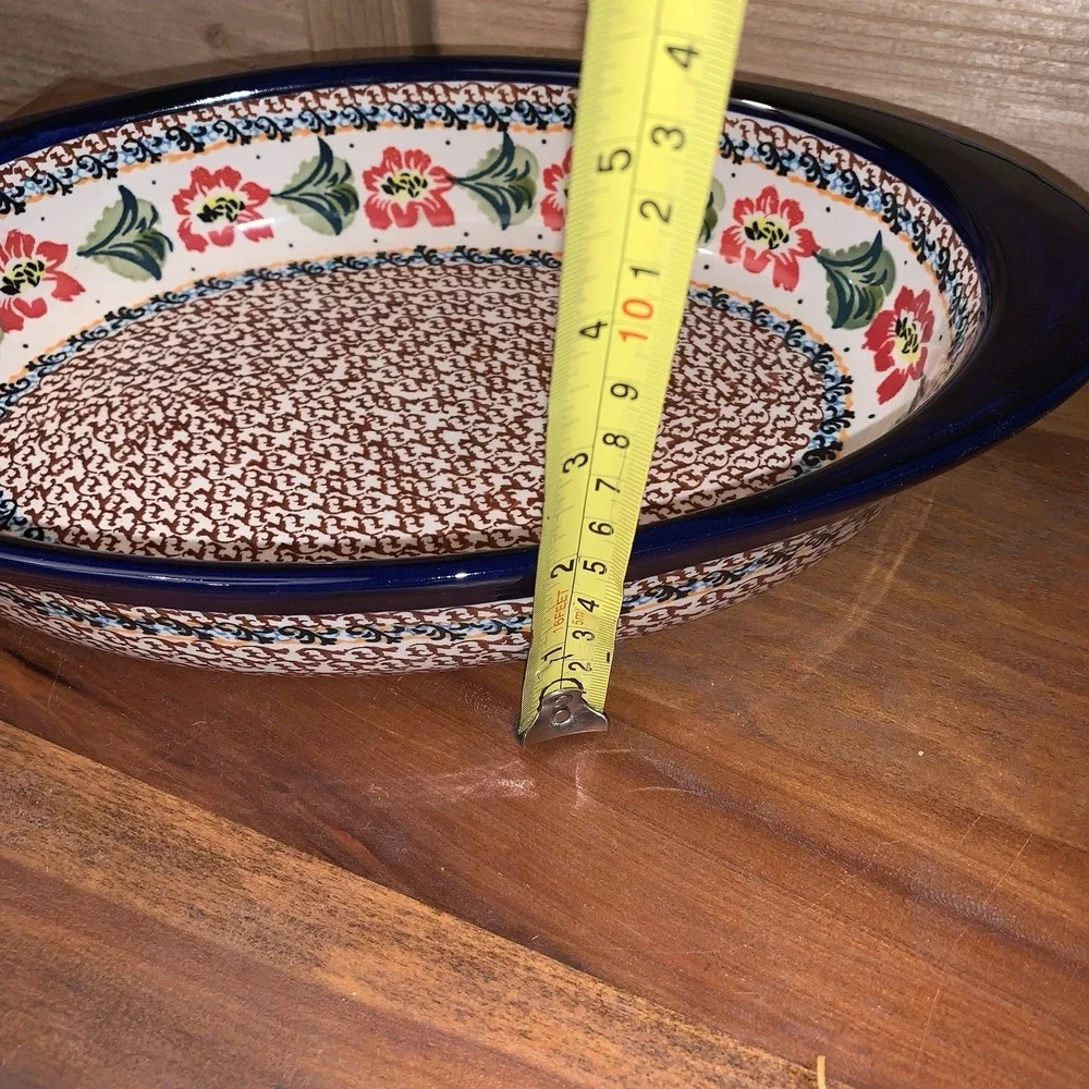 Polish Pottery Oval Serving Dish Handmade by Zaklady Boleslawiec 13